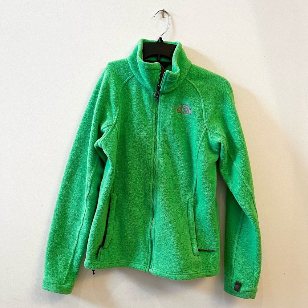 Bright Green North Face Fleece